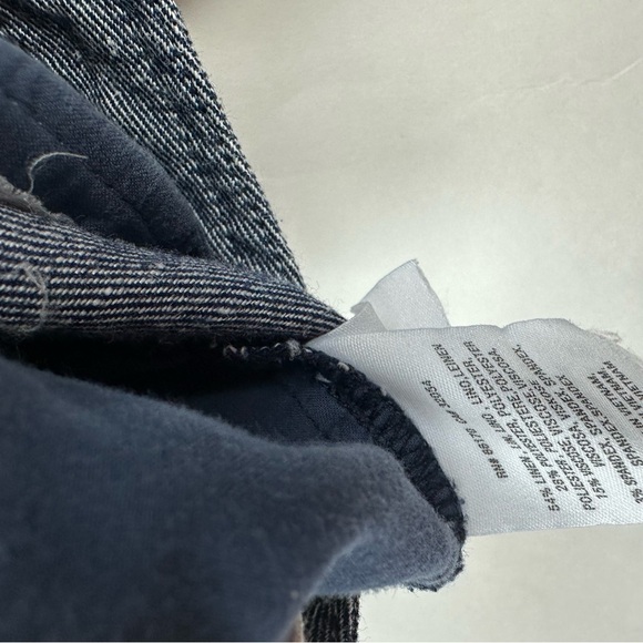 Anthropologie Ett:Twa Chambray Linen Ruffle Hem Wide Leg Pants Size 0 - Picture 9 of 10